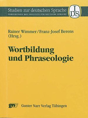 cover image of Wortbildung und Phraseologie